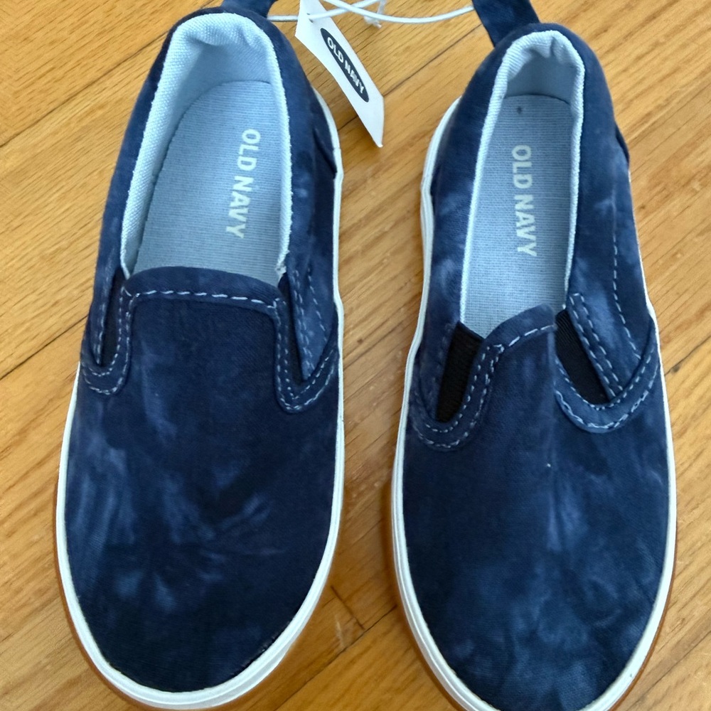 Old Navy Kids Dark Blue Slip-On Sneakers,boy 7